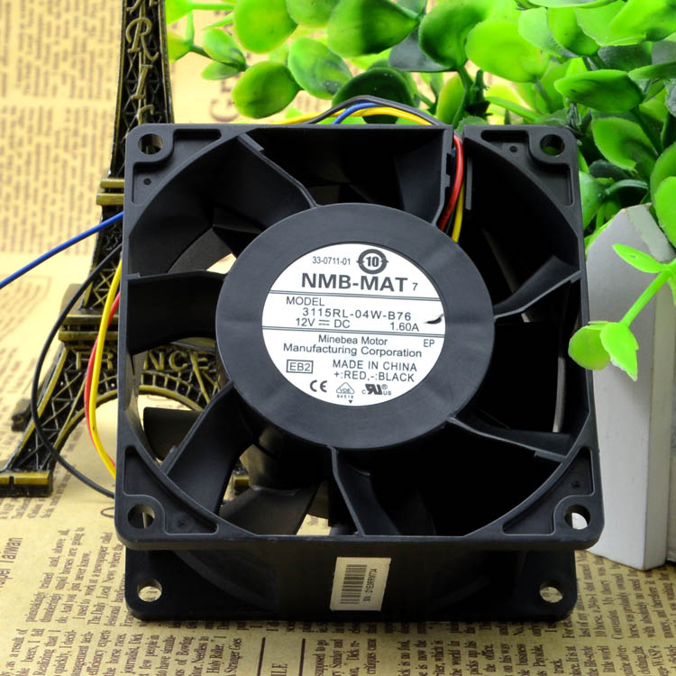 Original NMB 3115RL-04W-B76 Cooling Fan 12V 1.6A 19.2W 4wires 3115RL-04W-B76 Fans